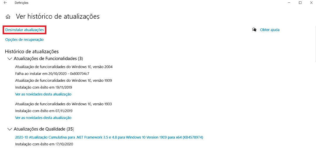 Windows 10: Como remover uma atualização instalada? – Mundo Smart - mundosmart